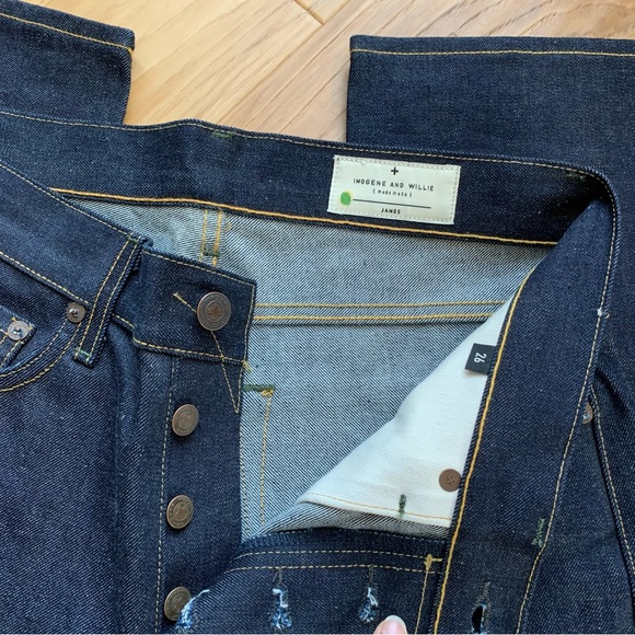 Imogene + Willie Jeans James Rigid Indigo Selvedge Straight Leg Mid Rise Size 26 - Picture 6 of 10